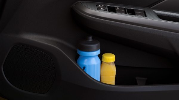 Datsun Cross bottles stored on inside of driver's door