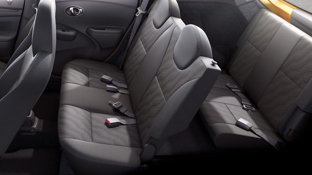 Datsun Cross interior 2nd and 3rd rows
